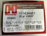 Hornady Superformance Varmint 17 Hornet 20gr V-MAX Ammunition
- 2 of 4