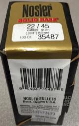Nosler 22 Hornet Bullets 45 gr Solid Base - 3 of 3