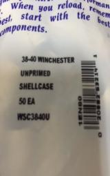 Winchester 38-40 Factory New Unprimed Brass Cases - 1 of 3