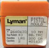 Lyman Double Cavity Pistol Mould 10mm 200 gr BB, TRC
- 1 of 3