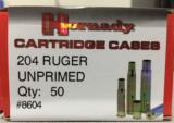 Hornady 204 Ruger Factory New Unprimed Brass Cases- 1 of 3