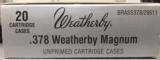 Weatherby Factory New 378 Weatherby Magnum Brass Cases - 1 of 4