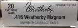 Weatherby Factory New 416 Weatherby Magnum Brass Cases - 1 of 4