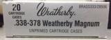 Weatherby Factory New 338-378 Weatherby Magnum Brass Cases - 1 of 2