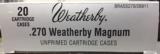 Weatherby Factory New 270 Weatherby Magnum Brass Cases - 1 of 4