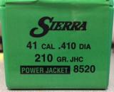 Sierra 41 cal 210gr JHC Pistol Bullets - 1 of 3