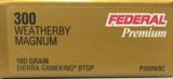 Federal Premium 300 Weatherby Magnum 180gr Sierra Gameking BTSP - 1 of 3