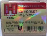 Hornady Varmint Express 22 Hornet 35gr V-MAX - 1 of 3