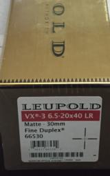 Leupold VX-3 6.5-20x40mm LR 30mm Tube Matte Fine Duplex #66530
- 2 of 3