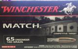 Winchester Match 6.5 Creedmore 140gr Match BTHP
- 1 of 3