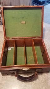 Abercrombie and Fitch oak and leather shotgun cartridge magazine - 2 of 15