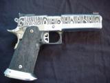 Pair of STI Damascus Slide Pistols built by Shuey Custom - 3 of 11