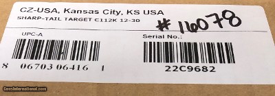 CZ Sharp Tail Target 12ga 30