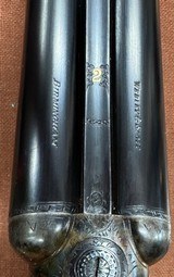 Webley & Scott English SxS 12ga 28” Barrels, Matching Pair marked 1 & 2. Both show handling marks but are in working condition mechanically - 9 of 24