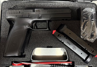 CZ P-10 F (low capacity), SKU: 01540, 9mm Luger, Magazine Capacity: 10+1, Frame: Fiber-reinforced polymer, Trigger Mech: Striker, Sights: Fixed