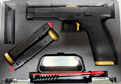 CZ P-10 F Competition-Ready, SKU: 95180, 9mm Luger, Magazine Capacity: 19+1, Frame: Fiber-reinforced polymer, Trigger Mech: Striker, Sights: Fib