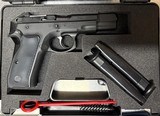 CZ 75 B – 9mm (low capacity), SKU: 01102, 9mm Luger, Magazine Capacity: 10+1, Frame: Steel, Grips: Plastic, Trigger Mech: DA/SA, Sights: Fixed T - 1 of 2