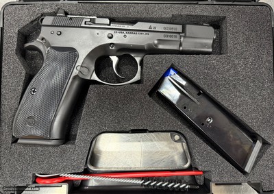 CZ 75 BD – 9mm (low capacity), SKU: 01130, 9mm Luger, Magazine Capacity: 10, Magazine Type: Double Stack, Frame: Steel, Grips: Plastic, Trigger