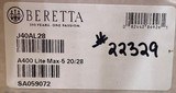 Beretta A400 Lite Max-5 Camo 20ga 28” Barrel. This is a Beretta factory Y-1 demo gun (see photos for details). Comes as pictured in original box - 6 of 6