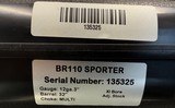 Rizzini BR110 Sporter 12ga 32” Barrel 3” Chamber. Adjustable Stock. Comes in hard case with 5 extended chokes. Right hand cast and palm swell. - 4 of 4