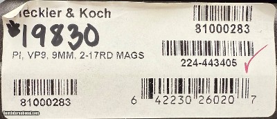 Heckler & Koch VP9 9mm 4.09” Barrel. 2x 17-round magazines. HK 3-Dot Sights. #19830 81000283 $799 - Image 2 of 2