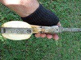 New York Engraved Model 1860 Army W/Rare Checkered Ivories and Rosewood Deluxe Case - 10 of 15