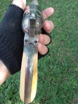 New York Engraved Model 1860 Army W/Rare Checkered Ivories and Rosewood Deluxe Case - 8 of 15