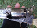 New York Engraved Model 1860 Army W/Rare Checkered Ivories and Rosewood Deluxe Case - 13 of 15