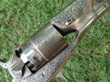 New York Engraved Model 1860 Army W/Rare Checkered Ivories and Rosewood Deluxe Case - 4 of 15