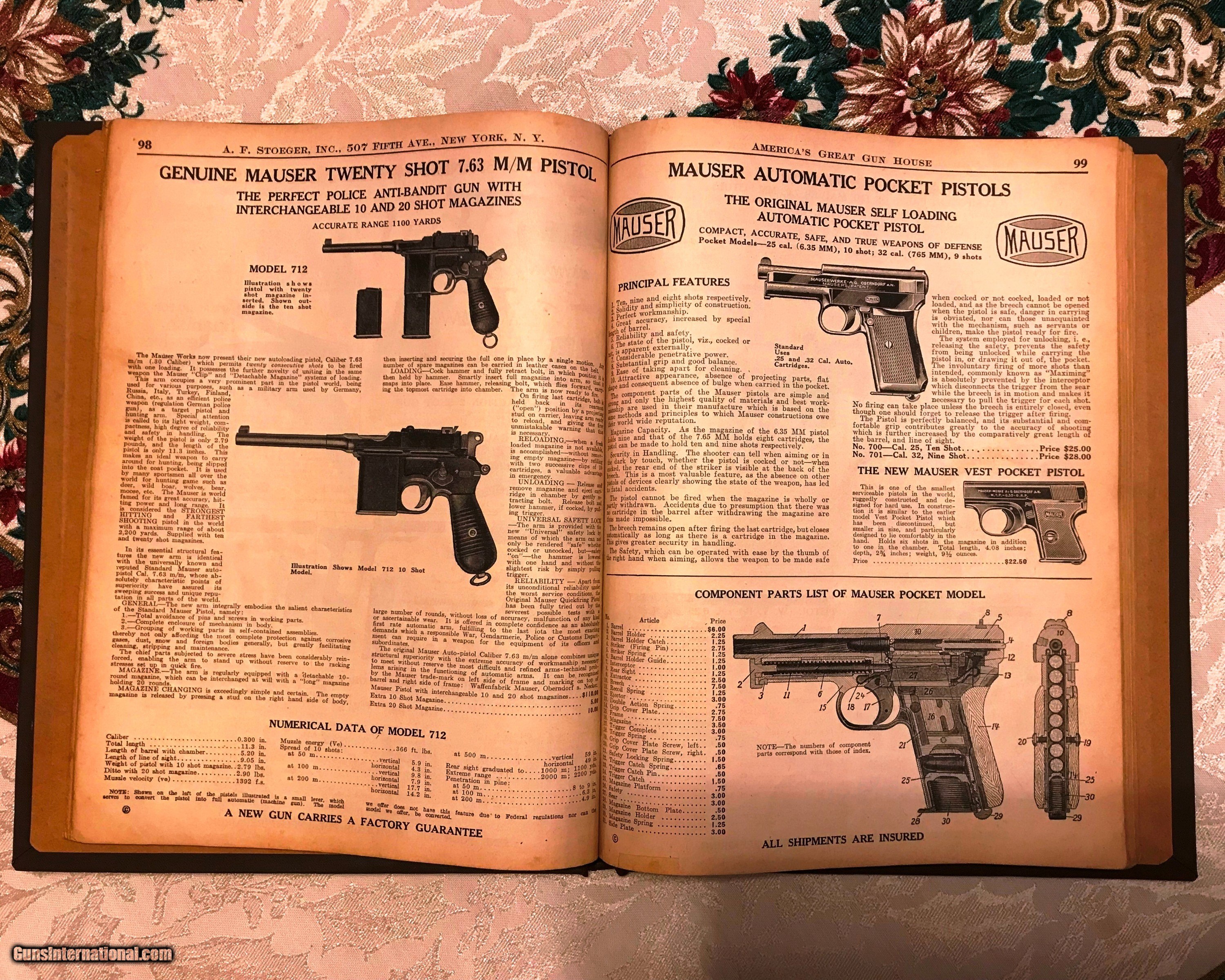 ORIGINAL STOEGER'S GUN CATALOG NO 30 (1938) + Postage 6.oo