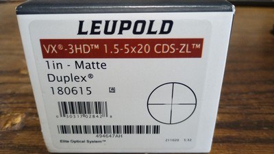New Leupold VX-3HD 1.5-5X20 scope duplex matte part # 180615 New in Box call 208-983-8184