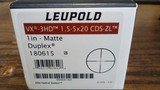 New Leupold VX-3HD 1.5-5X20 scope duplex matte part # 180615 New in Box call 208-983-8184 - 1 of 2