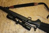 Savage 270; Model 111, bolt action, 22 inch barrel, black synthetic stock. Comes with Bushnell 3x-9x40 scope and 9 cartridge stock sleeve.
- 3 of 6