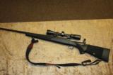 Savage 270; Model 111, bolt action, 22 inch barrel, black synthetic stock. Comes with Bushnell 3x-9x40 scope and 9 cartridge stock sleeve.
- 1 of 6