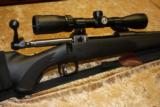 Savage 270; Model 111, bolt action, 22 inch barrel, black synthetic stock. Comes with Bushnell 3x-9x40 scope and 9 cartridge stock sleeve.
- 6 of 6