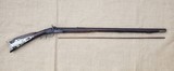 ANTIQUE INCISE CARVED .45 FULLSTOCK BLACK POWDER MUZZLELOADER READING / BERKS COUNTY (?) PENNSYLVANIA KENTUCKY LONGRIFLE RIFLE - Image 1 of 15