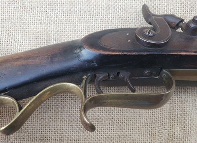 ANTIQUE INCISE CARVED .45 FULLSTOCK BLACK POWDER MUZZLELOADER READING / BERKS COUNTY (?) PENNSYLVANIA KENTUCKY LONGRIFLE RIFLE - Image 6 of 15
