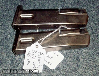 Browning or Beretta BDA .380 Cal. 13 shot mags.