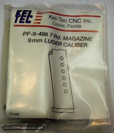 Kel Tec PF-9
7 Rd. Mag. 9mm. Cal.
