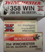 Winchester Silver tip 358 Cal. Ammo. - 1 of 1