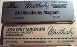 TWO unopened boxes of Weatherby ammo - 2 of 2