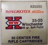 Winchester
25-20 Cal.
AMMO - 2 of 2