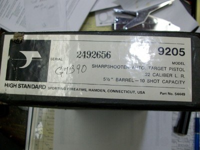 High Standard Sharpshooter .22 Cal. - Image 7 of 8
