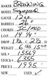 Browning	Superposed	12	gauge- 5 of 5