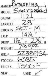 Browning	Superposed	12	gauge
- 5 of 5