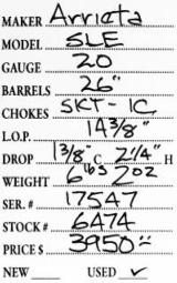 Arrieta	SLE	20	gauge- 5 of 5