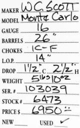 W. C. Scott	Monte Carlo	16	gauge- 5 of 5