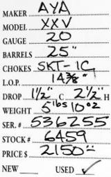 AYA	XXV	20gauge- 5 of 5