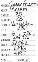 Caesar Guerini	Maxum	20gauge- 5 of 5
