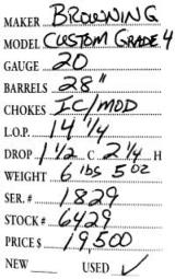 Browning	Custom Grade 4,20	gauge- 5 of 5